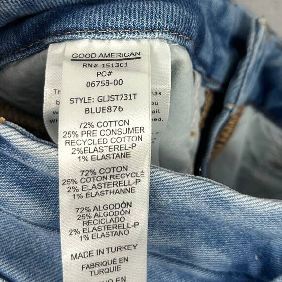 Good American Good Legs Worn Hem Blue876 Sz 2/26 NEW - Picture 11 of 12